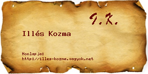 Illés Kozma névjegykártya