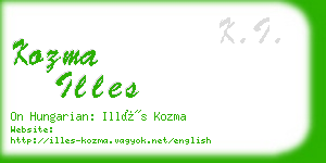 kozma illes business card